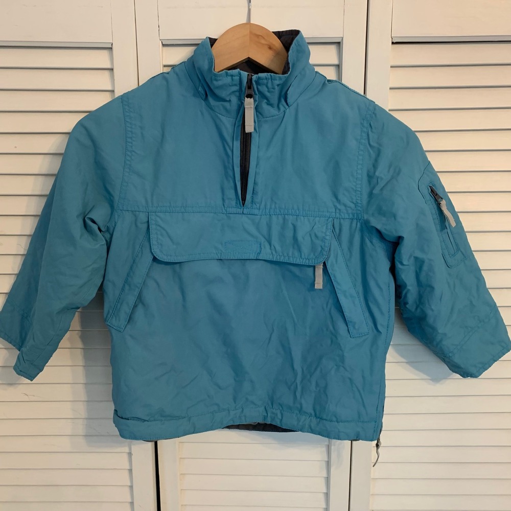 Mini Boden Blue Anorak Pullover Jacket Coat Kids 3-4Y Boy Girl Outdoor‎ Winter